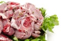 Chops raw goat meat Royalty Free Stock Photo