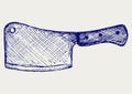 Meat cleaver knife