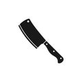 Meat cleaver knife icon flat vector illustration Royalty Free Stock Photo