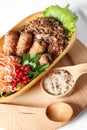 Meat cutlet with buckwheat Royalty Free Stock Photo