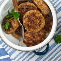 Meat Cutlets or Sausage Patties Royalty Free Stock Photo