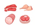 Meat cuts vector set Royalty Free Stock Photo