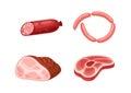 Meat cuts vector set Royalty Free Stock Photo