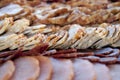 Meat delicatessen plate Royalty Free Stock Photo