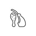 Meat department line icon