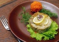 Meat dish with lemon