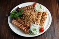 Meat dish lula kebab Royalty Free Stock Photo