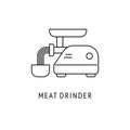 Meat drinder. Kitchen appliances icon Royalty Free Stock Photo