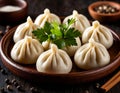 Meat dumplings. Generated by AI. Royalty Free Stock Photo