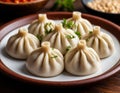 Meat dumplings. Generated by AI. Royalty Free Stock Photo
