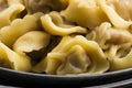 Meat Dumplings - russian boiled pelmeni Royalty Free Stock Photo