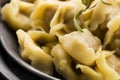 Meat Dumplings - russian boiled pelmeni Royalty Free Stock Photo