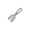 Meat fork outline icon