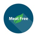 meat free badge on white