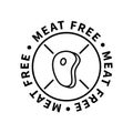 Meat free simple icon, modern design element on white