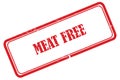 meat free stamp on white