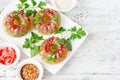 Meat galantine aspic with carrot, pomegranate, peas, parsley on Royalty Free Stock Photo