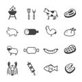 Meat and grill icons