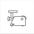 Meat grinder line art vector icon on white background Royalty Free Stock Photo