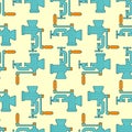 Meat grinder pattern seamless. hasher background . mincer vector texture Royalty Free Stock Photo