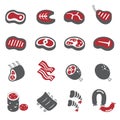 Meat icon set