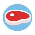 Meat icon on white background. Vector illustration Royalty Free Stock Photo