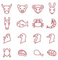 Meat icons