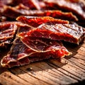 Meat jerky dried cured preserved meat, snack