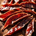 Meat jerky dried cured preserved meat, snack