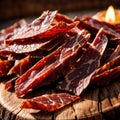 Meat jerky dried cured preserved meat, snack