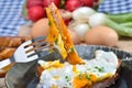Meat laof with egg Royalty Free Stock Photo