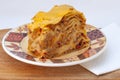 Meat lasagna Royalty Free Stock Photo