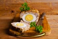 Meat Loaf with boiled egg Royalty Free Stock Photo
