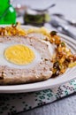 Meat Loaf with egg Royalty Free Stock Photo