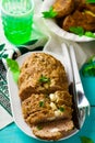 Meat loaf with feta Royalty Free Stock Photo