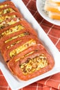 Meat loaf with fried scrambled egg with cabbage Royalty Free Stock Photo