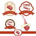 Meat logos set,vector illustration