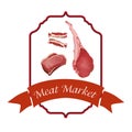 Meat logos set,vector illustration