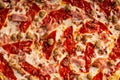 Meat lover pizza with pepperoni, ham and sausage Royalty Free Stock Photo