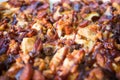 Meat Lovers Pizza Closeup Royalty Free Stock Photo