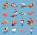 Meat Market Icon Set