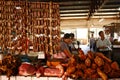 Meat Market Vendor Royalty Free Stock Photo