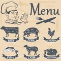 Meat menu