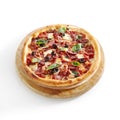 Meat Mix Pizza with Parma Ham Royalty Free Stock Photo