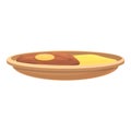 Meat mush icon cartoon vector. Food cutlet