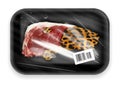 Meat packed in box Royalty Free Stock Photo