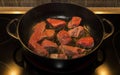 Meat in a pan Royalty Free Stock Photo