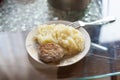 Meat pattie with potato puree Royalty Free Stock Photo