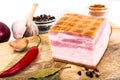 Meat product-smoked bacon Royalty Free Stock Photo