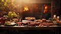 meat restaurant bbq food Royalty Free Stock Photo